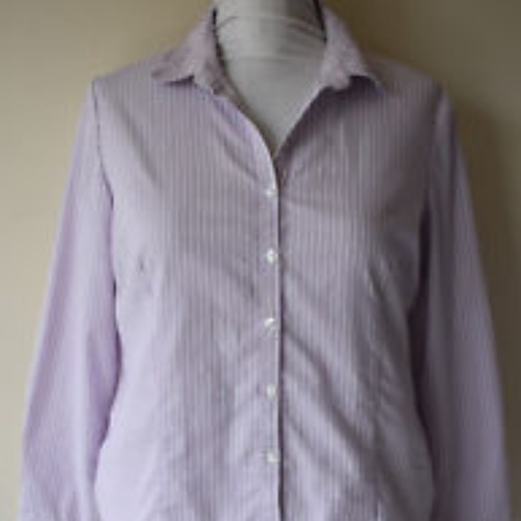 George Button Down Blue and White Stripe Shirt - Picture 1 of 2